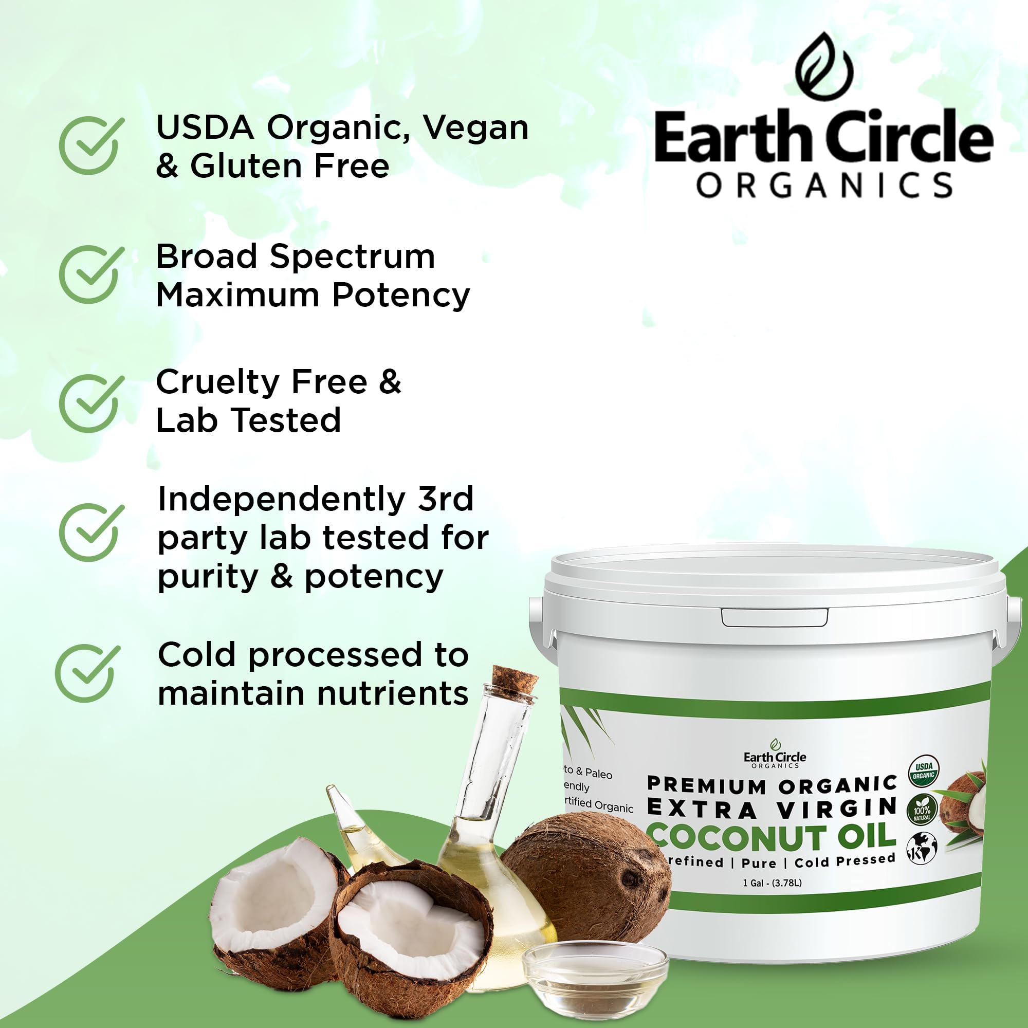 Hair care with Earth Circle Organics coconut oil for conditioning and shine