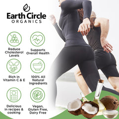 Earth Circle Organics Coconut Oil applied to skin for natural moisturization.