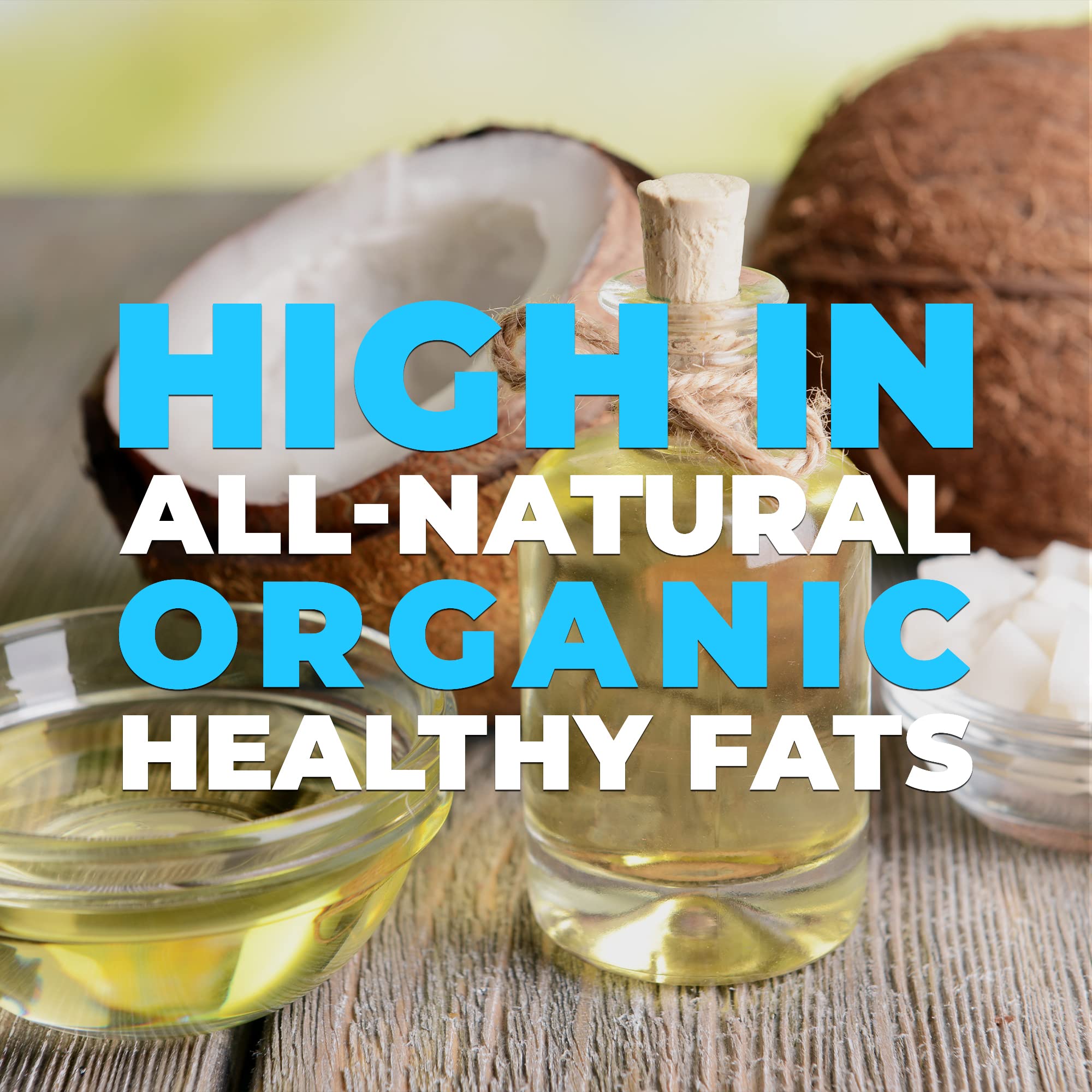 Earth Circle Organics coconut oil tub container highlighted for easy kitchen storage