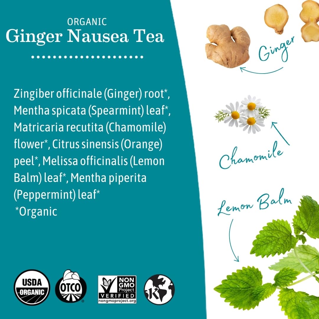 Earth Mama Organic Ginger Nausea Tea served iced, refreshing any time.