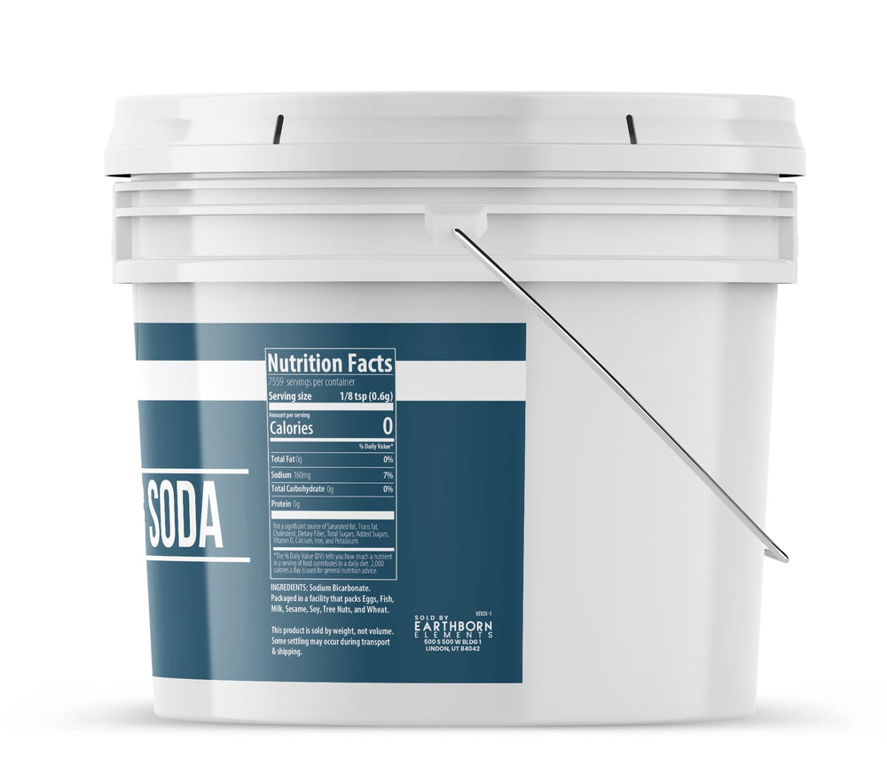 Earthborn Elements Baking Soda shown for kitchen cleaning and deodorizing surfaces.