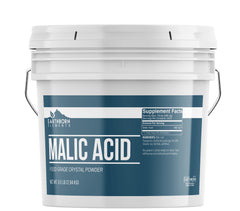 Earthborn Elements malic acid powder bucket open for culinary use.