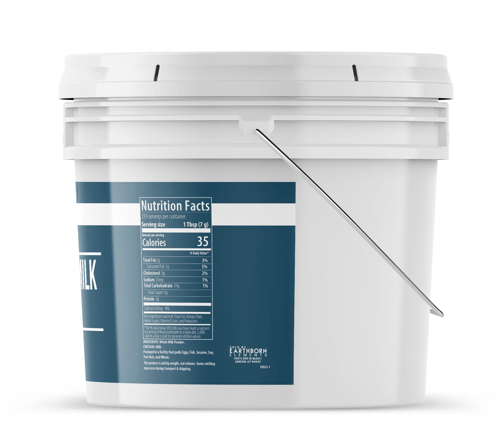 Earthborn Elements milk powder blends with water to re-create milk.