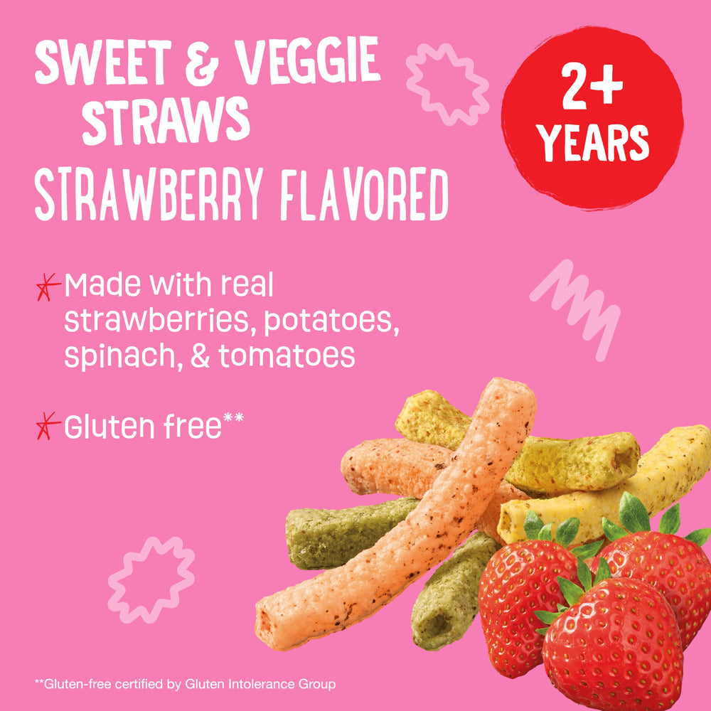 Closeup of Earth's Best Sesame Street bag highlighting crisp veggie straws