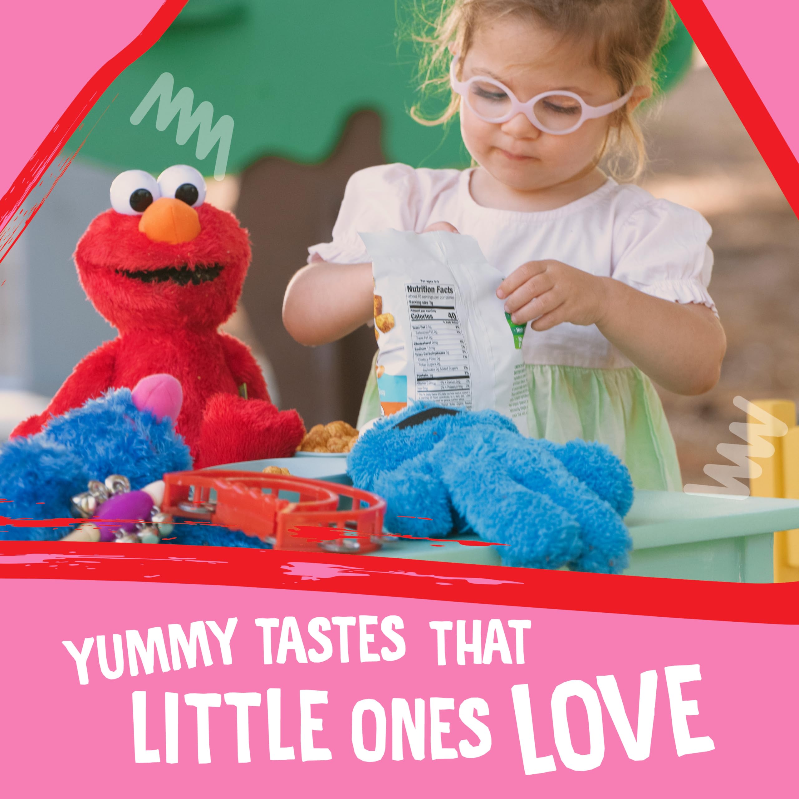 Lunchbox-ready Earth's Best Sesame Street Sweet & Veggie Straws snack