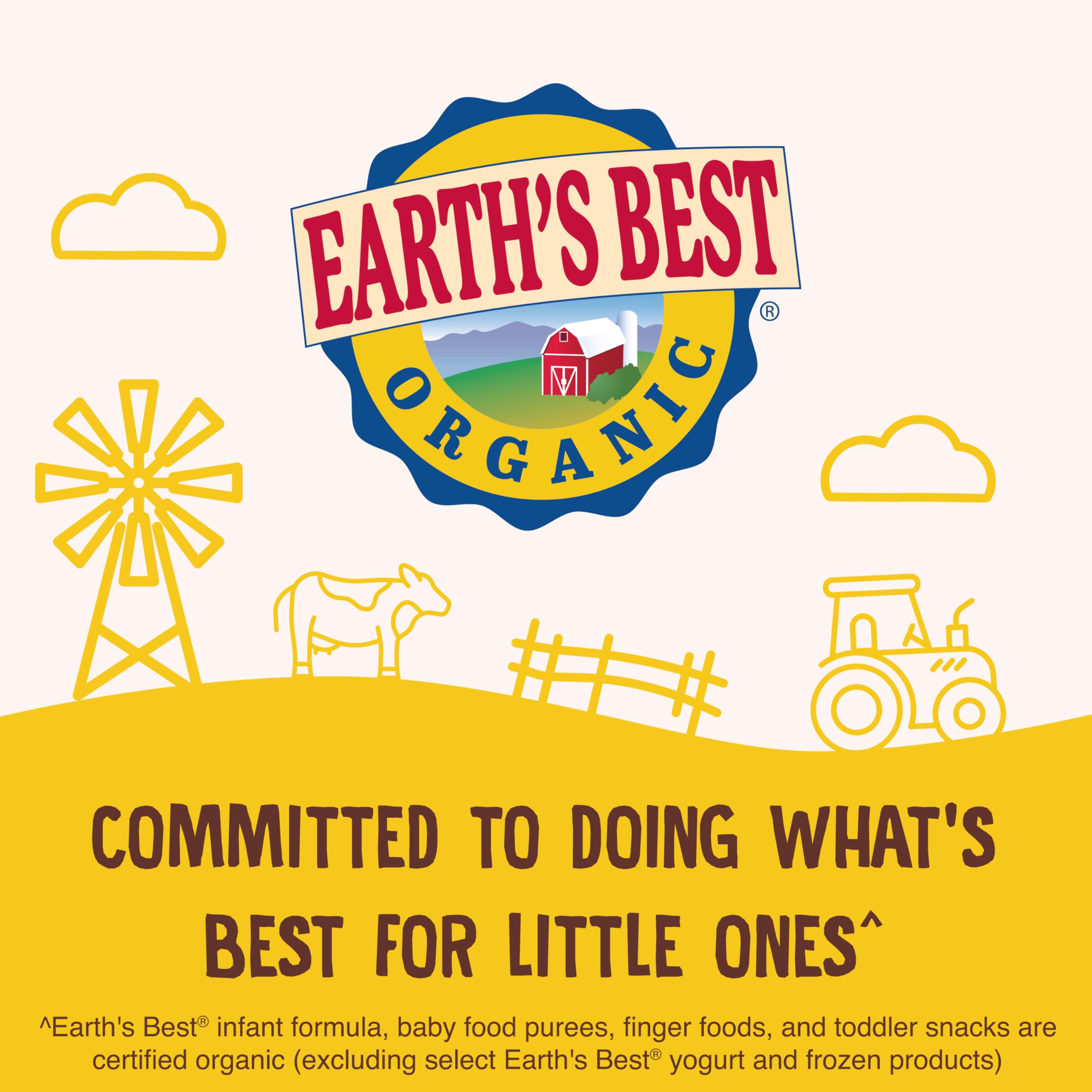 Strawberry-flavored Earth's Best straw snack ready for a light treat