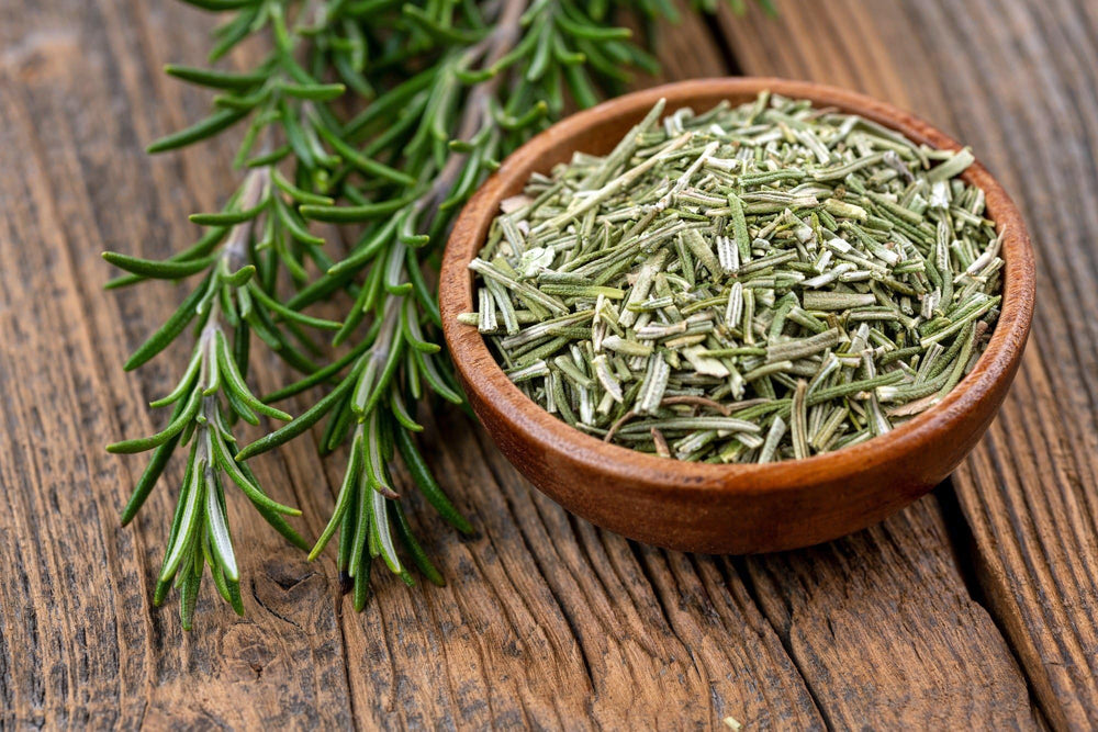 EarthWise Aromatics rosemary leaves, dried needles, ideal for seasoning and aroma.