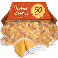 East and Else Fortune Cookies vanilla bulk pack for parties and events.