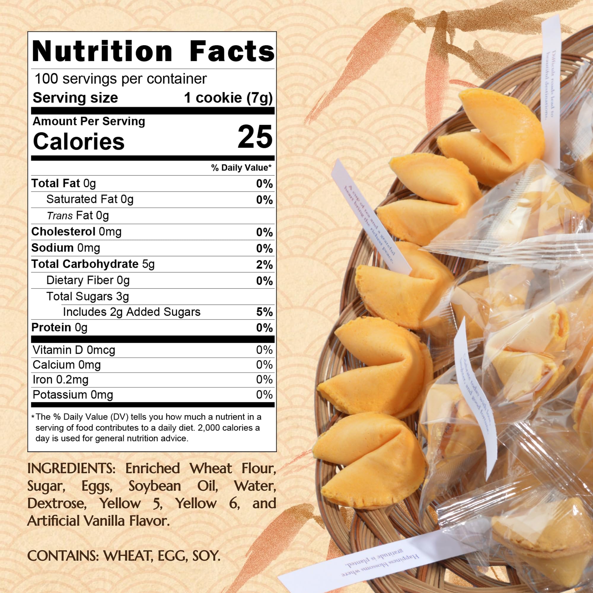 East and Else fortune cookies individually wrapped for convenient sharing.