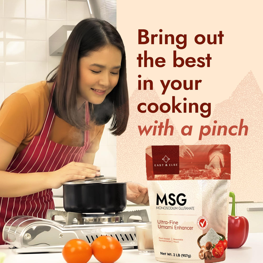 East and Else MSG marinade prep boosts flavor absorption.