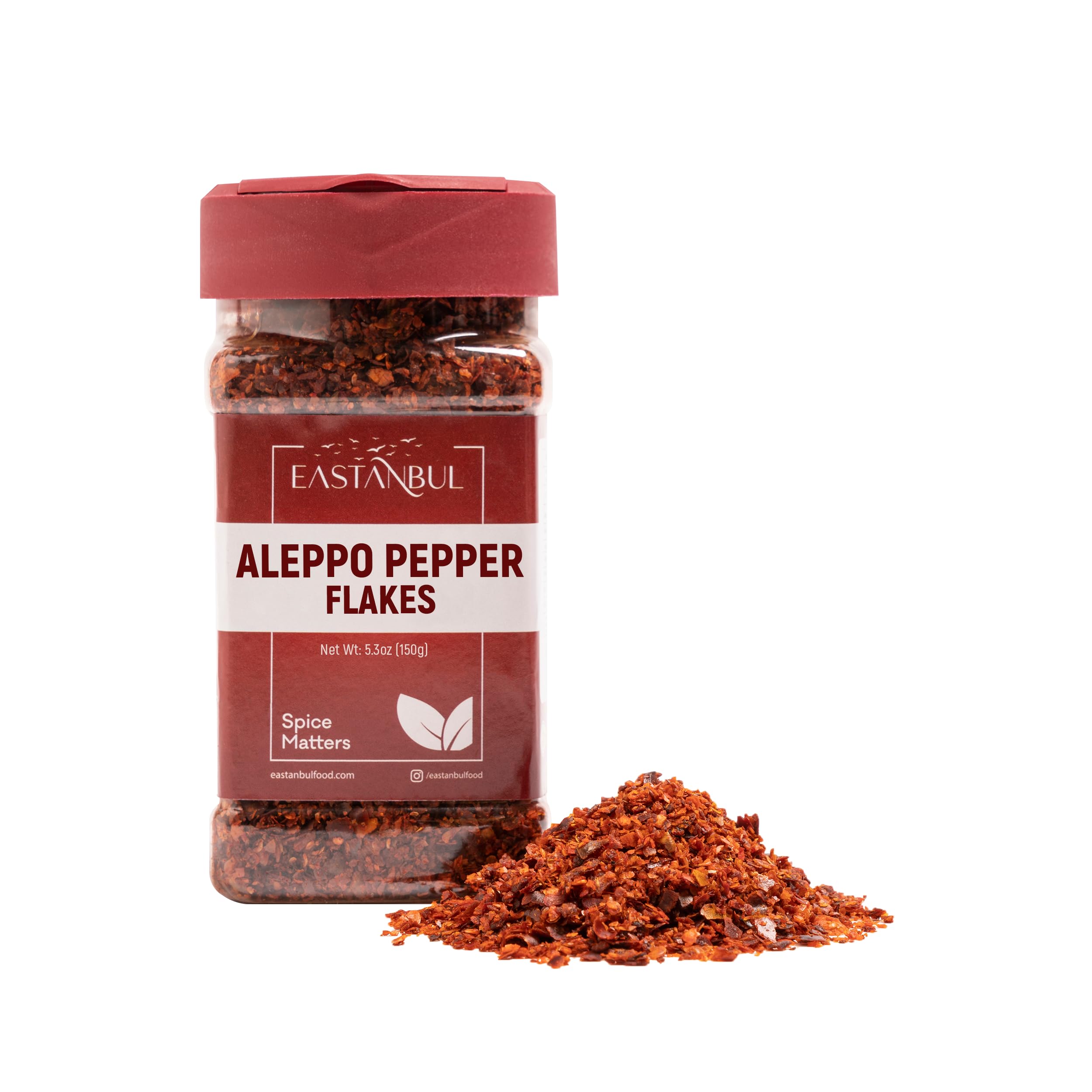 Eastanbul Aleppo Pepper flakes in a jar for versatile Mediterranean heat