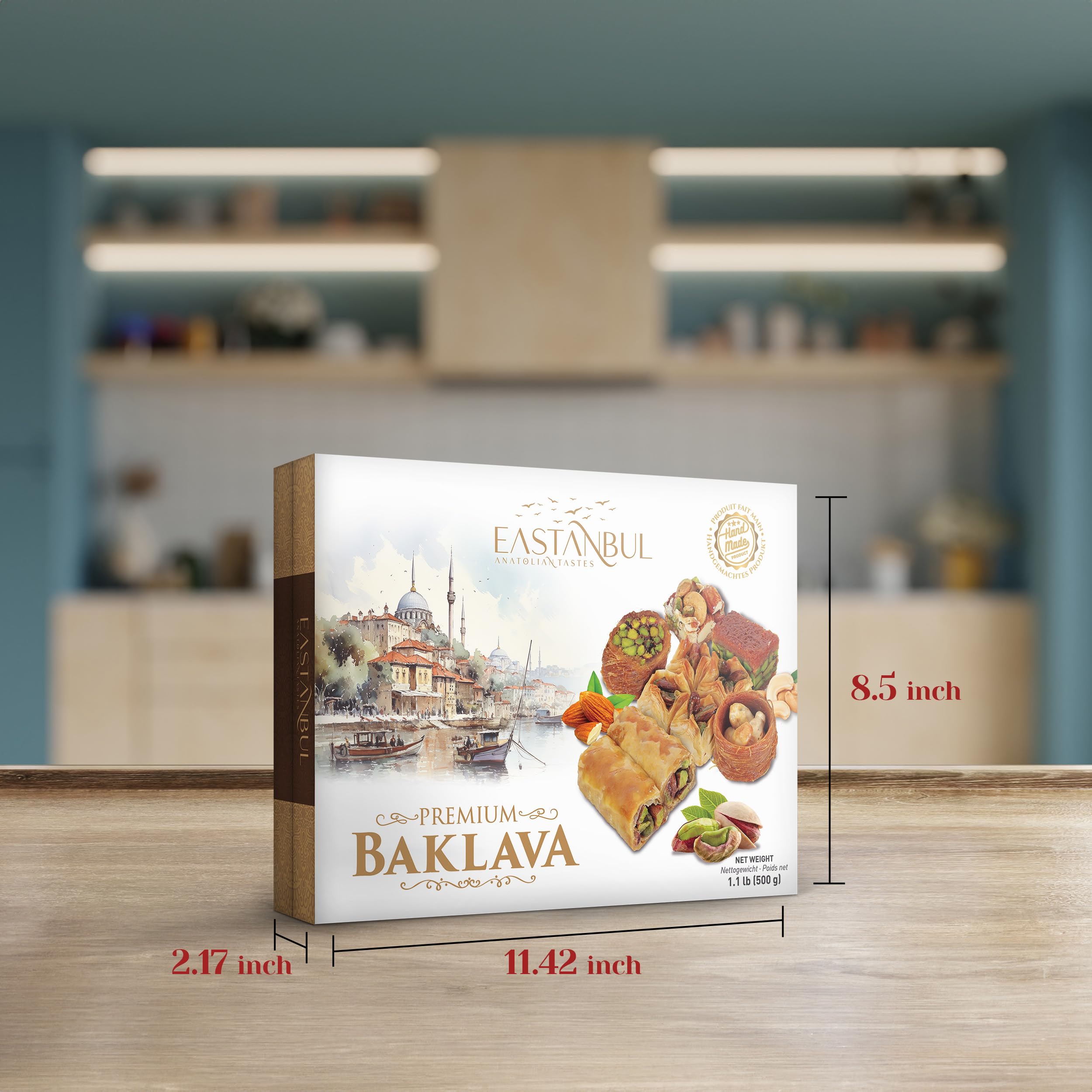 Eastanbul baklava sealed packaging image preserves freshness for delivery.
