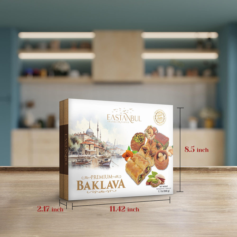 Eastanbul baklava sealed packaging image preserves freshness for delivery.
