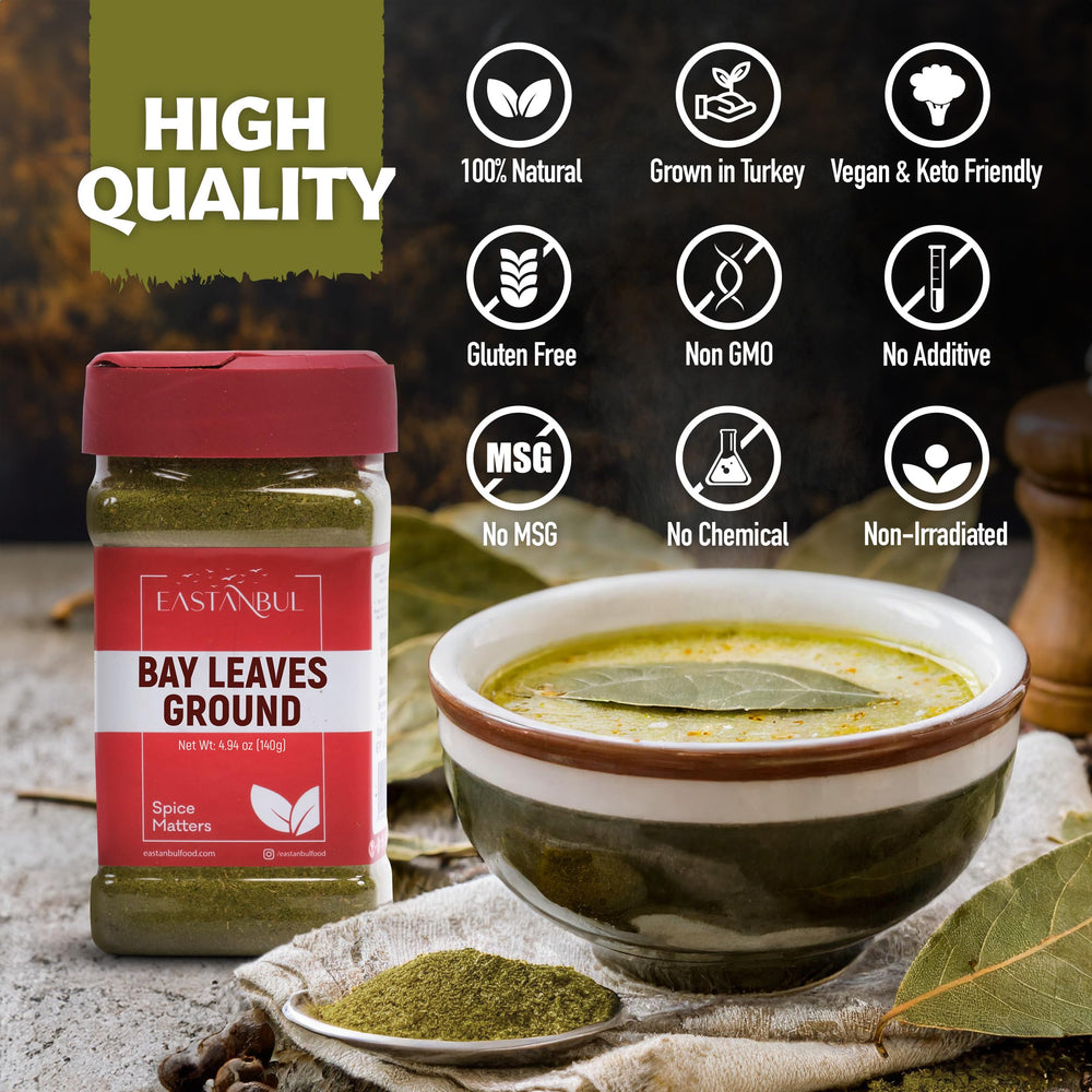 Eastanbul Bay Leaf Powder ready to flavor a soup base