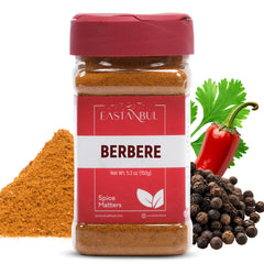 Eastanbul Berbere spice blend bottle pour highlights bold flavor for quick weeknight meals