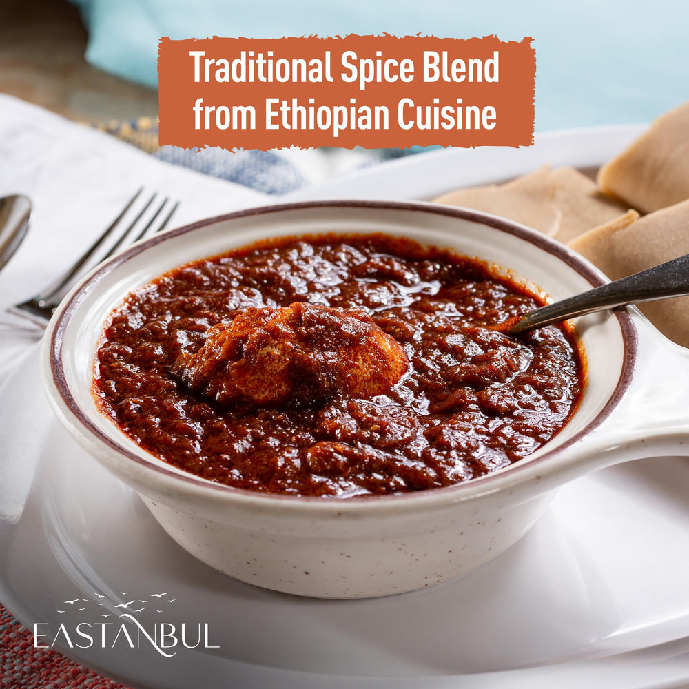 Eastanbul Berbere spice jar label communicates natural gluten-free ingredients
