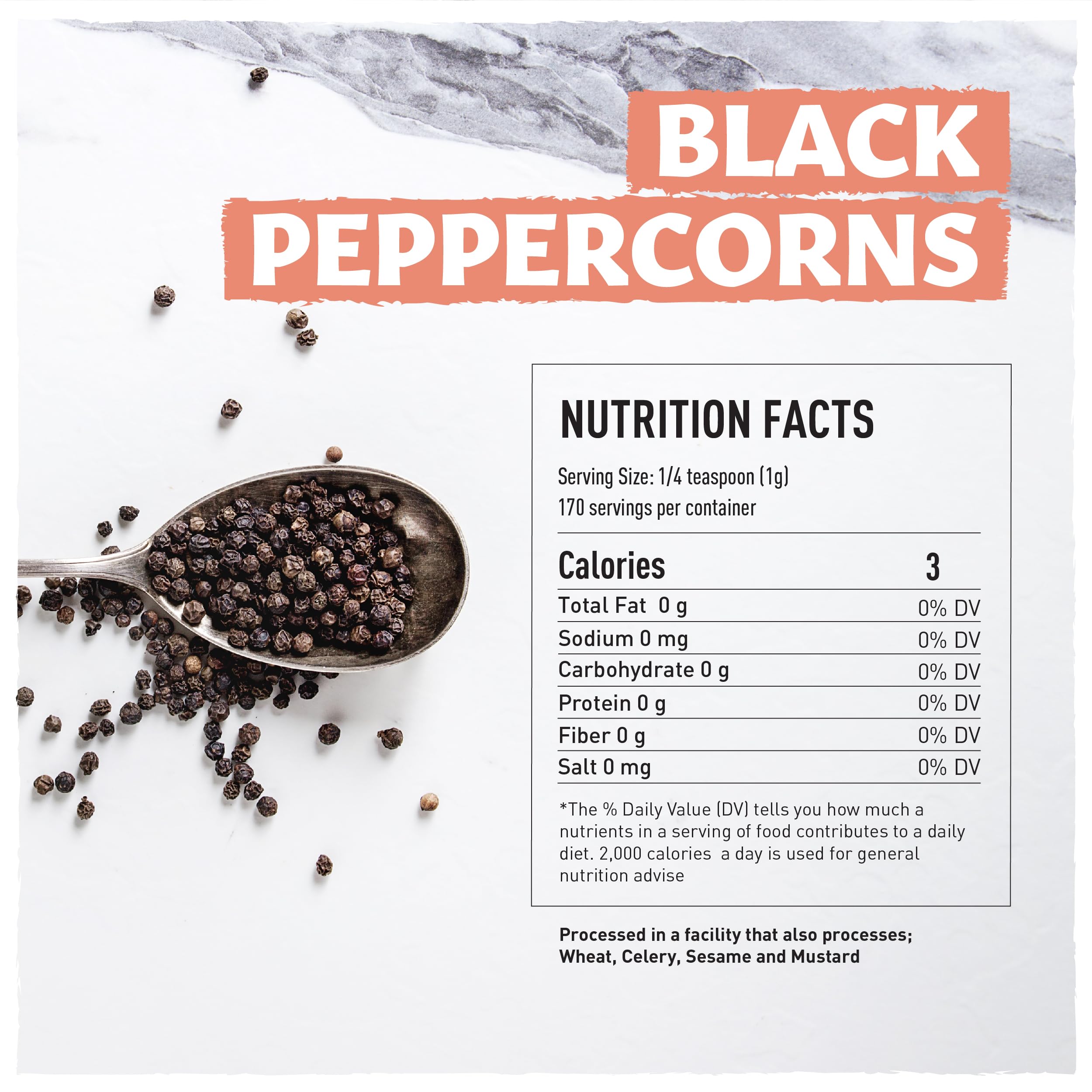 Eastanbul black peppercorns whole provide fresh aromatic grind for meals.