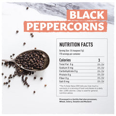 Eastanbul black peppercorns whole provide fresh aromatic grind for meals.