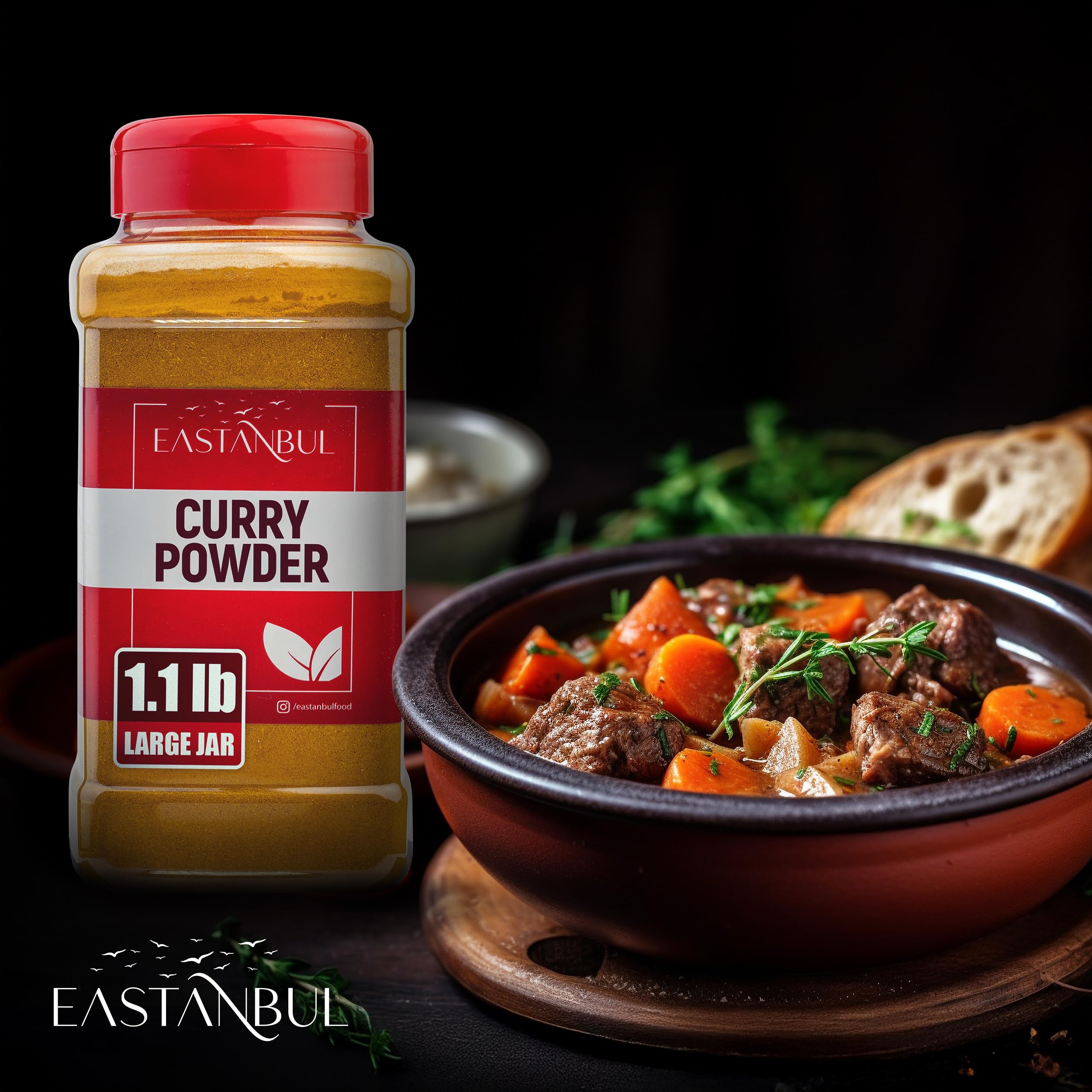 Eastanbul curry powder dust on spoon emphasizes aroma and depth