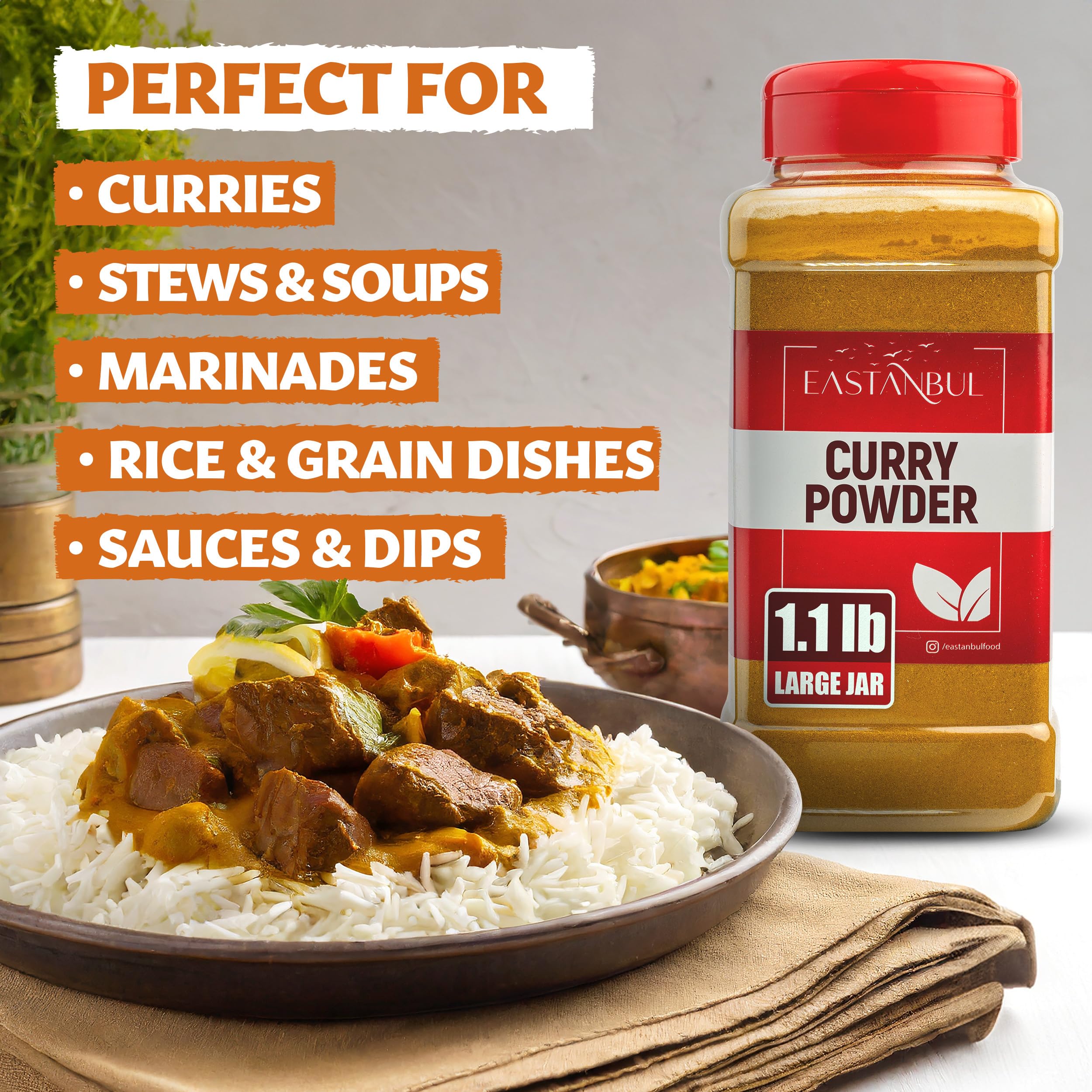 Eastanbul curry powder kitchen scene showing versatile seasoning