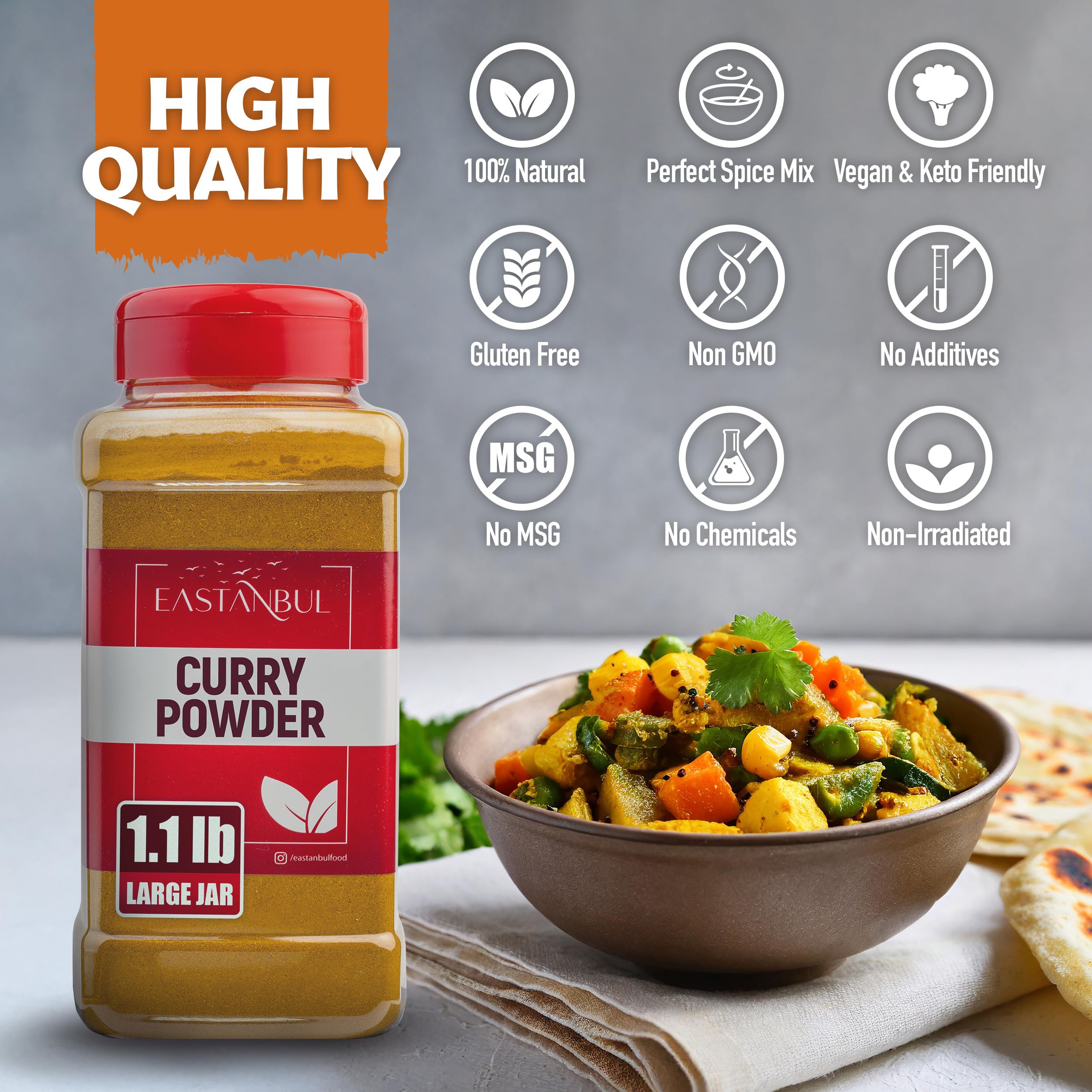 Eastanbul curry powder ready-to-use jar signals convenient cooking
