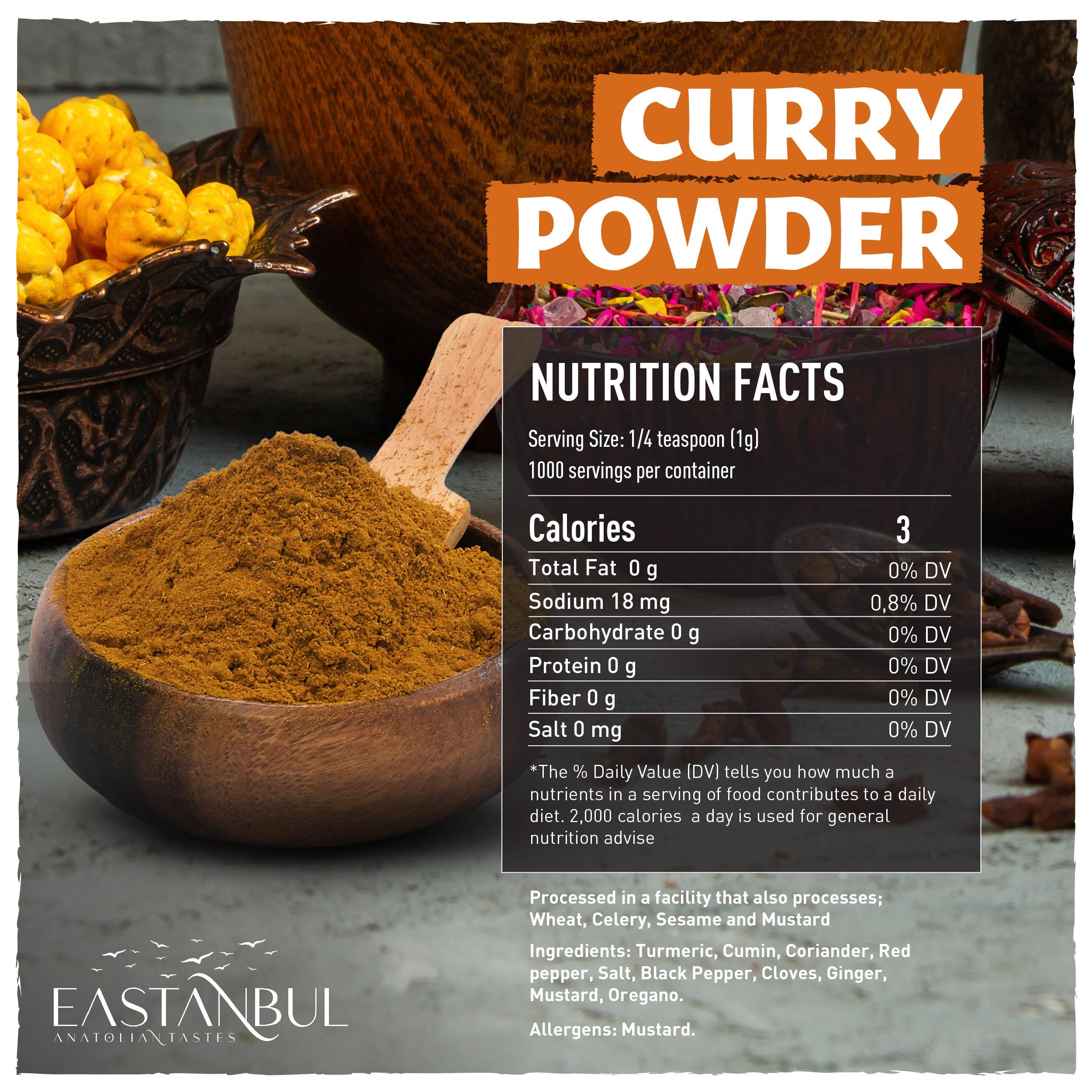 Eastanbul curry powder spoon-dispense for easy measuring
