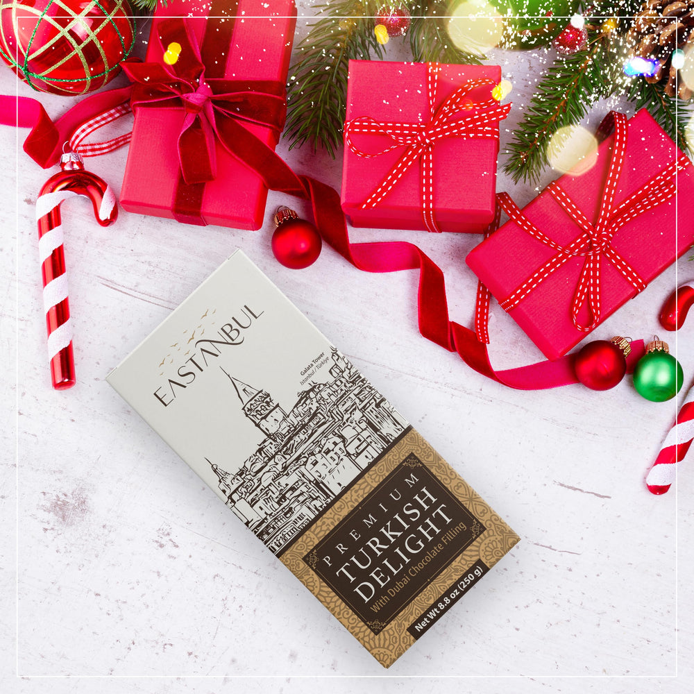 Eastanbul delight with tea pairing suggests refined at home indulgence.