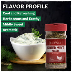 Eastanbul dried mint in yogurt dip scene for fresh tang