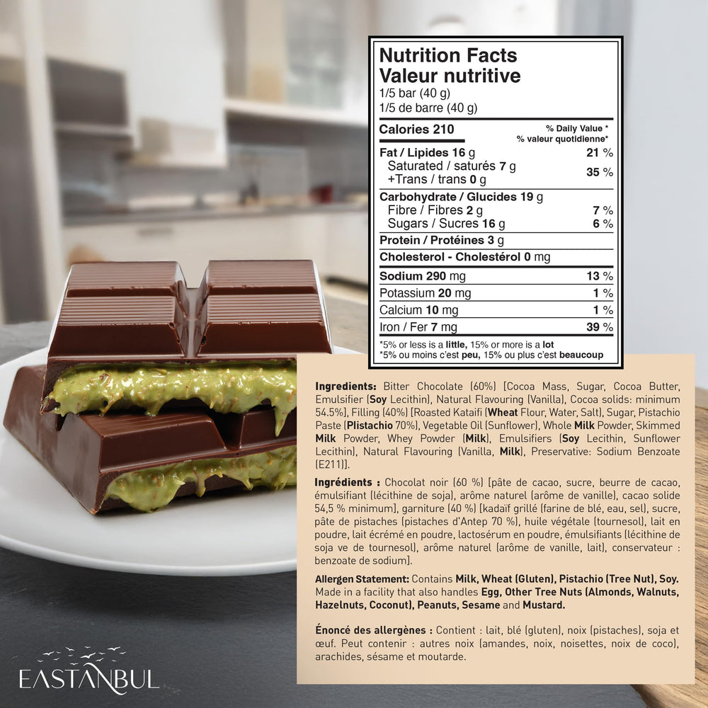 Eastanbul Dubai Pistachio paste layer—nutty richness in every bite.