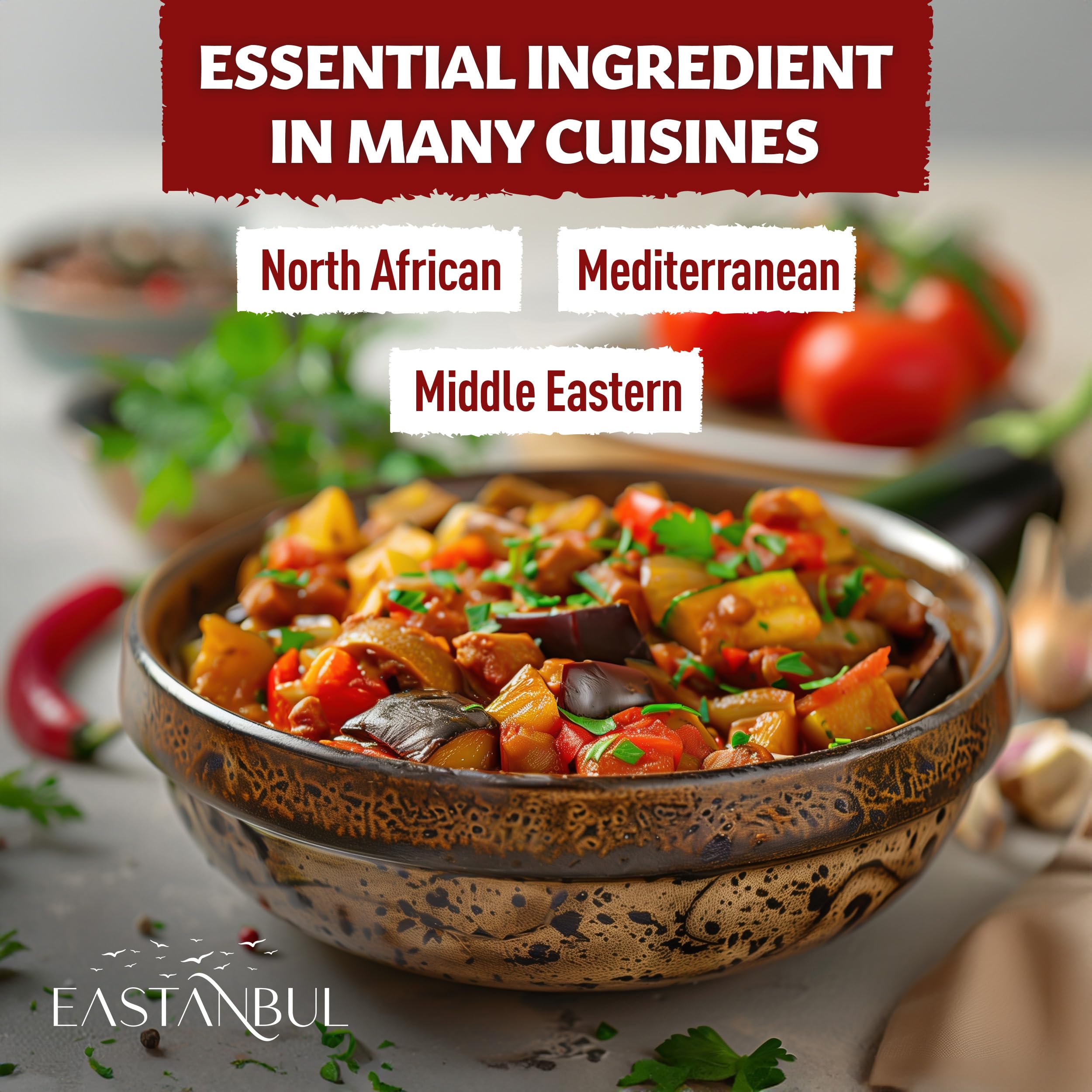 Eastanbul Harissa spice jar stack for pantry-ready flavor boosts