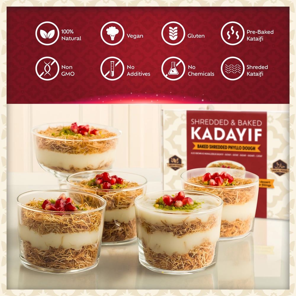 Eastanbul ingredients include wheat flour for authentic kataifi.