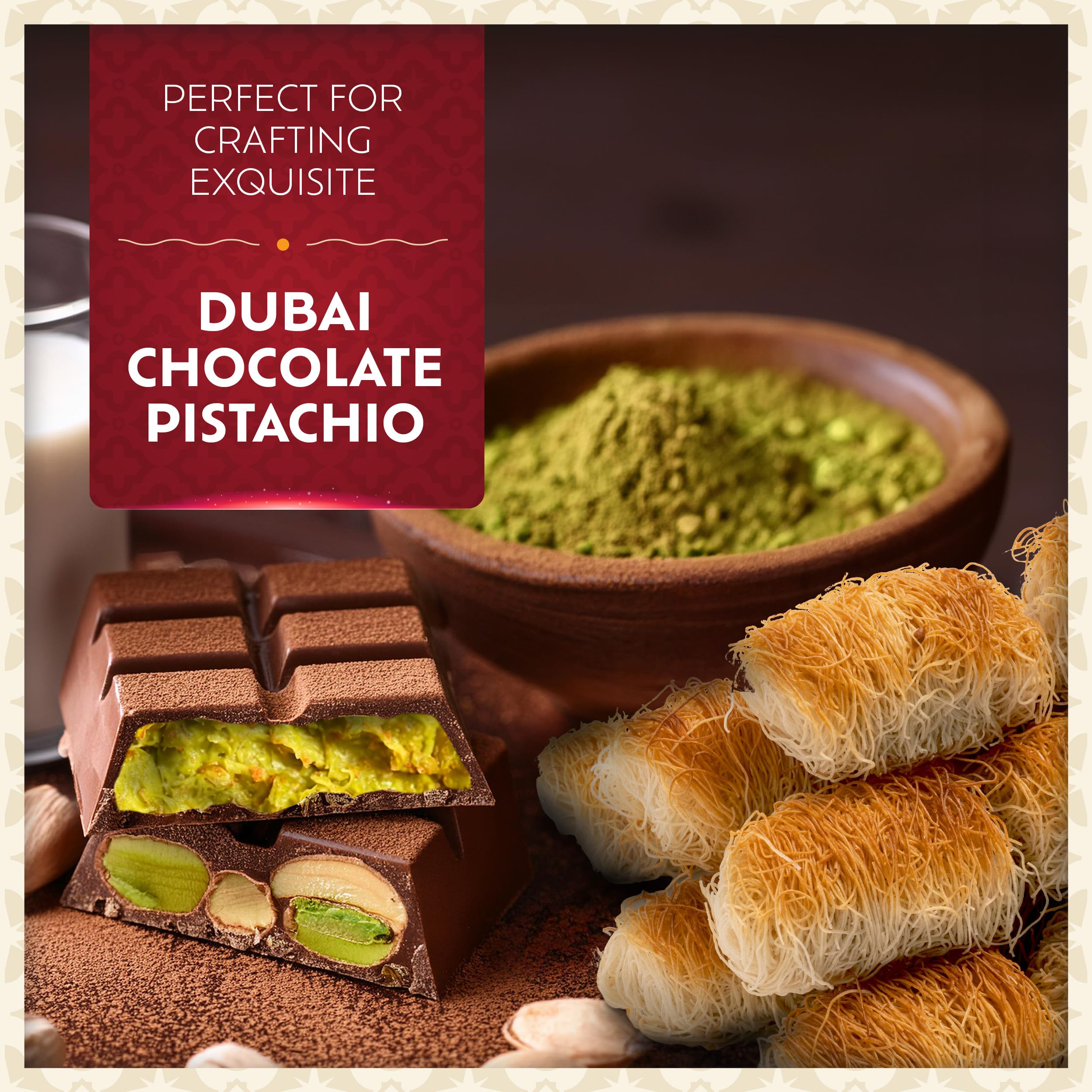 Eastanbul Kataifi rolls: served on a plate with nuts for an elegant dessert