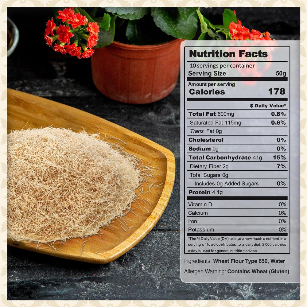 Eastanbul kataifi thin threads close-up ideal for delicate kunafa textures