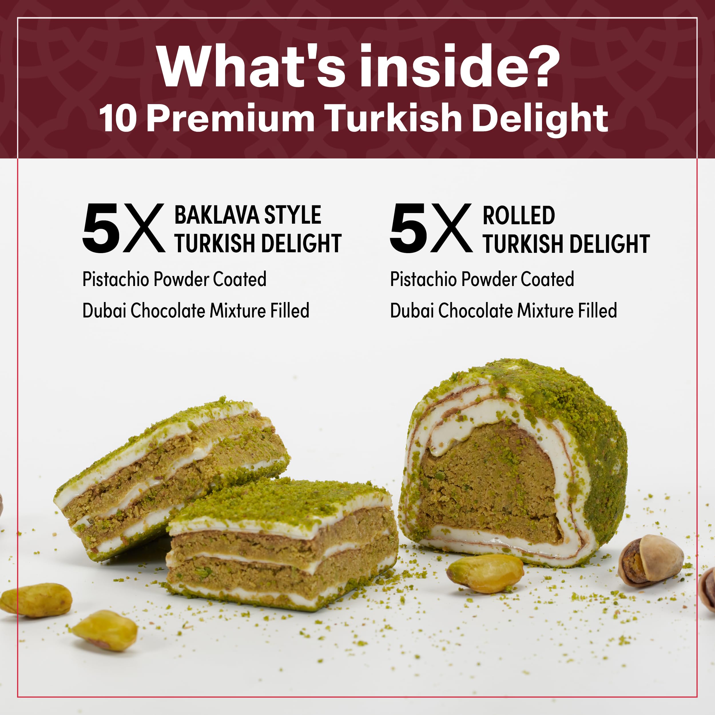 Eastanbul knafeh-filled marshmallow detail shows unique texture.