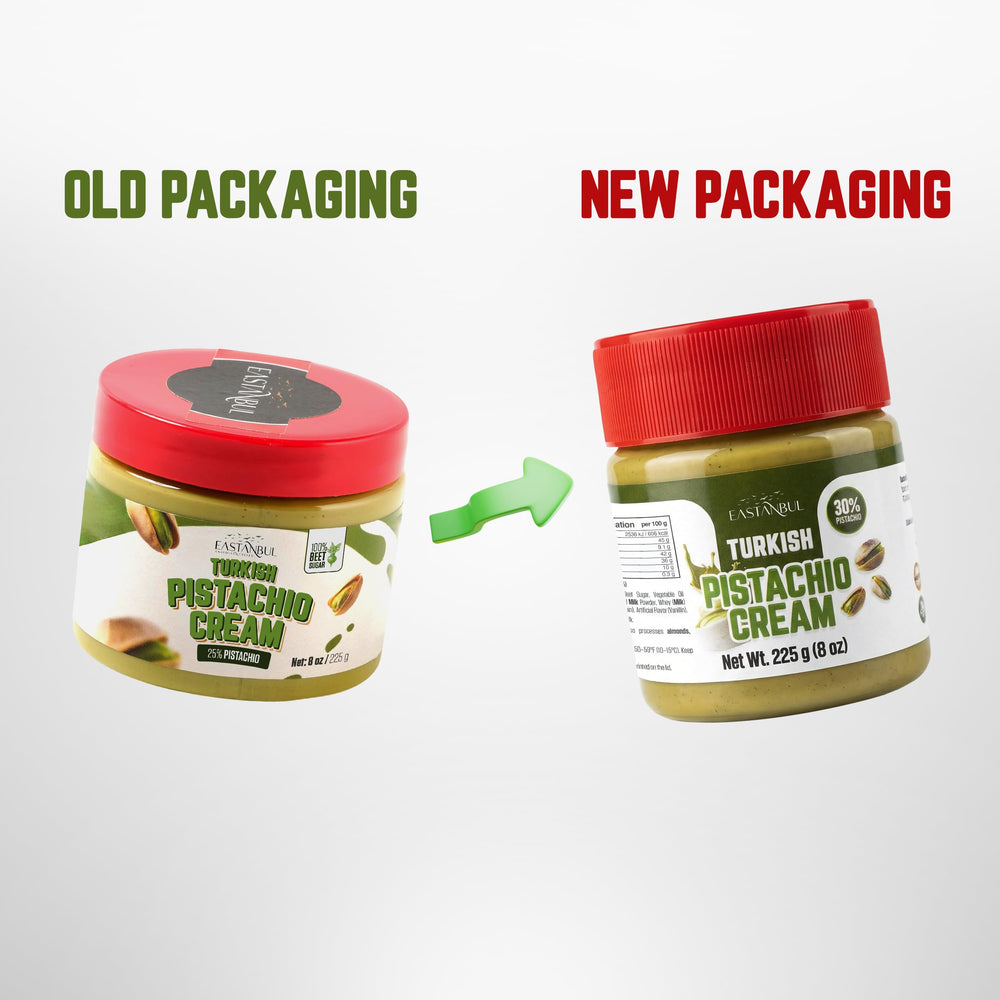 Close-up shows 25% pistachio content for Eastanbul's rich flavor