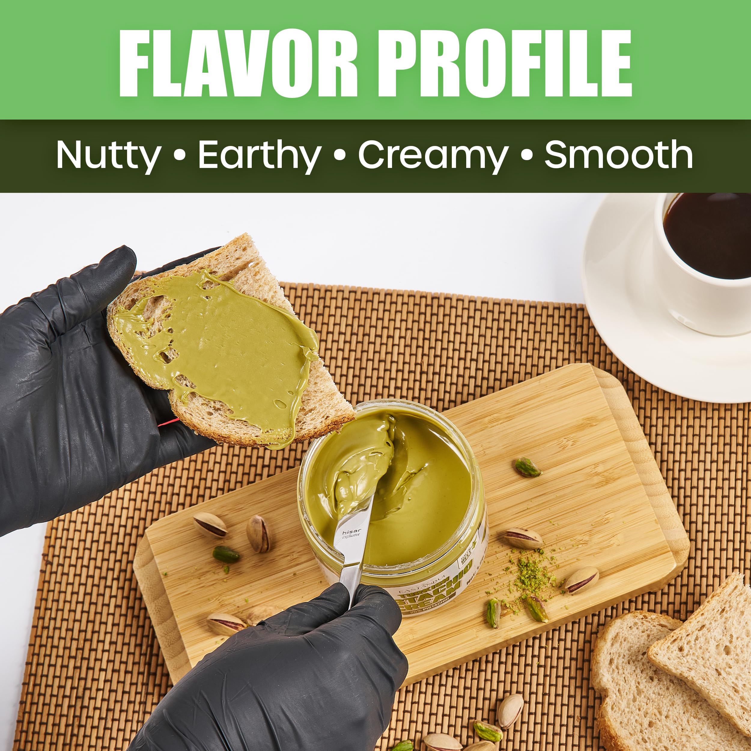 Eastanbul Pistachio Cream packaging highlights premium quality.