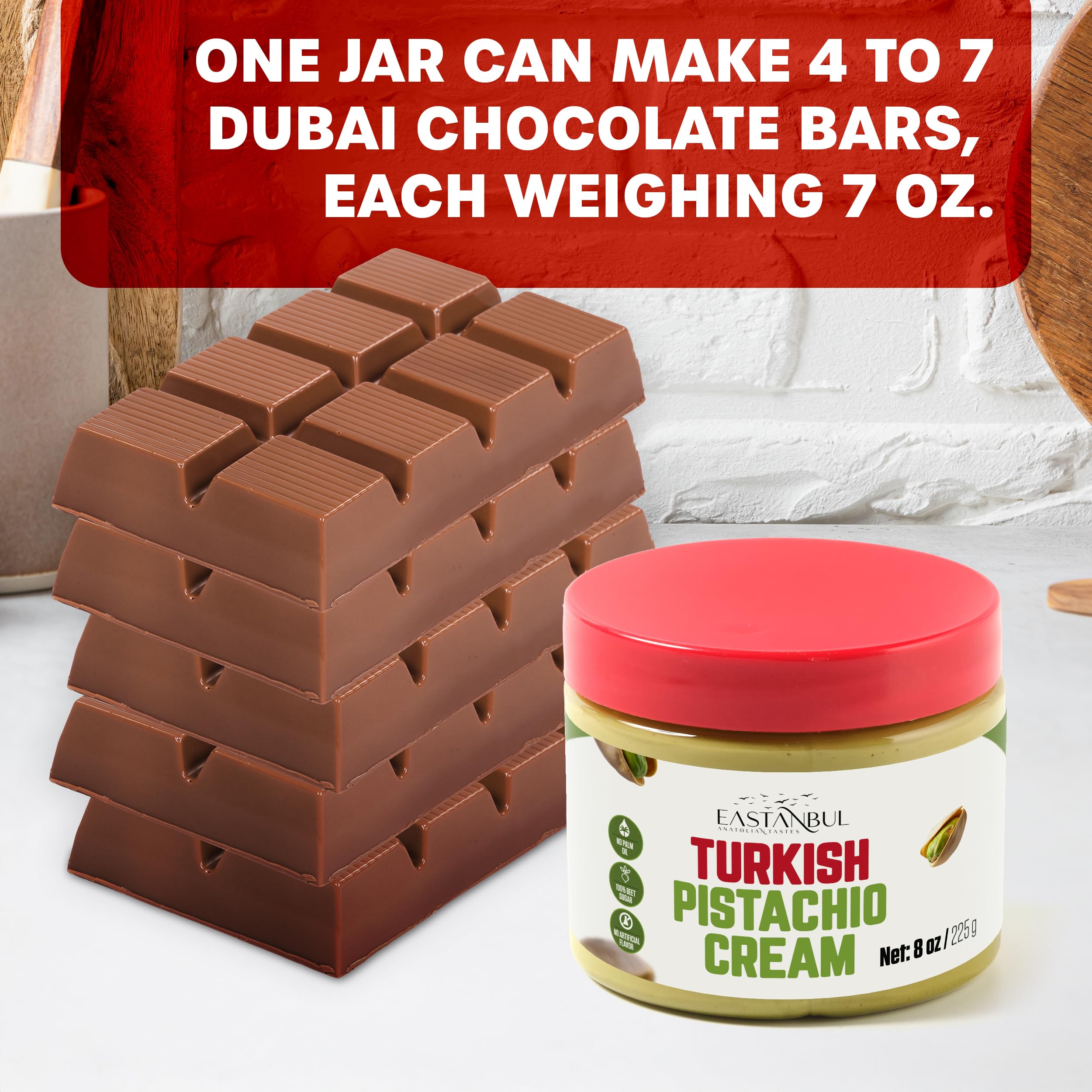 Eastanbul Pistachio Cream layered on pastries for nutty richness.