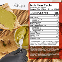 Eastanbul Pistachio Cream texture close-up, smooth and luxurious.