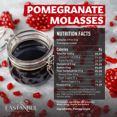Eastanbul Pomegranate Molasses drizzle on dressing plate for tangy salad finish