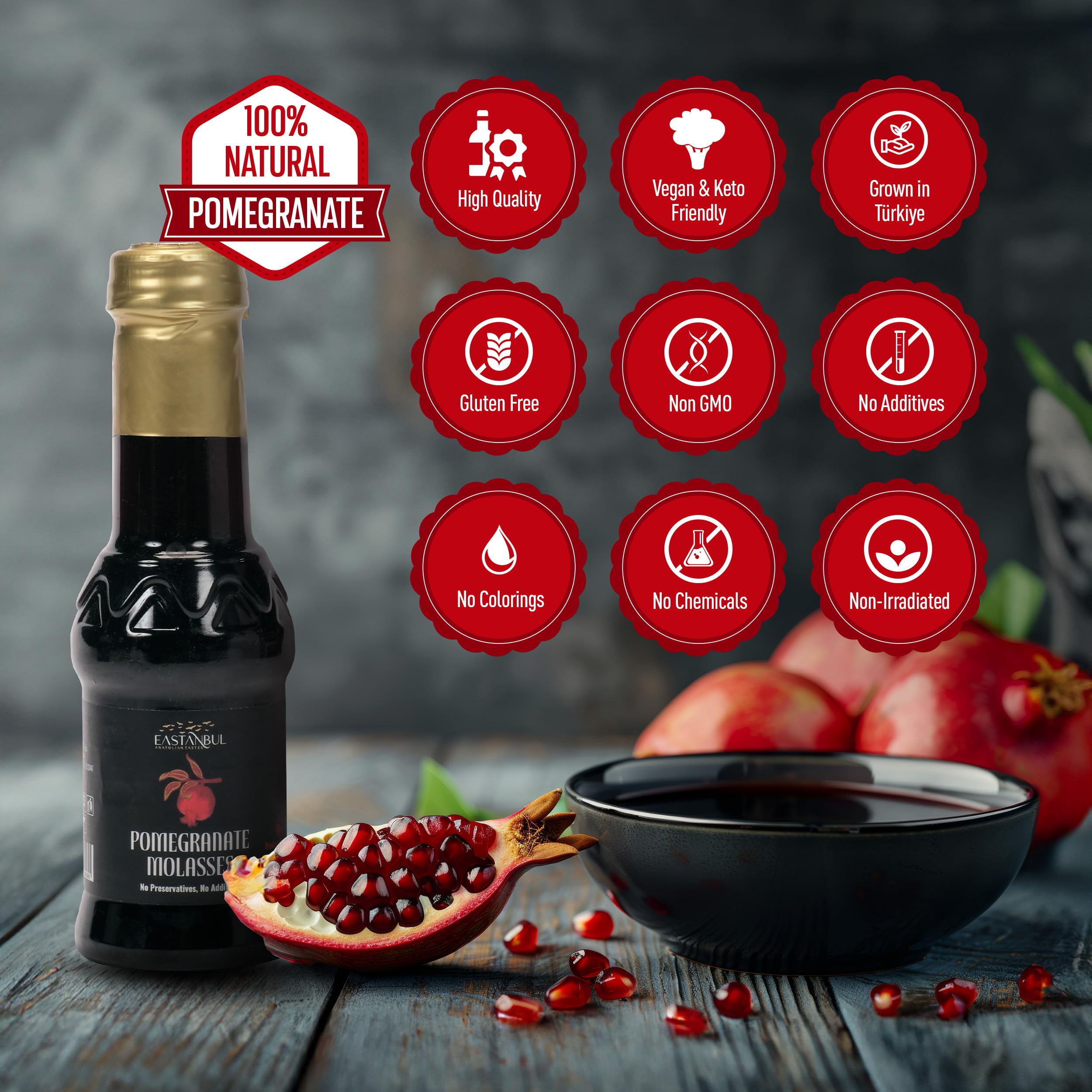 Eastanbul Pomegranate Molasses with Kisir salad pairing idea