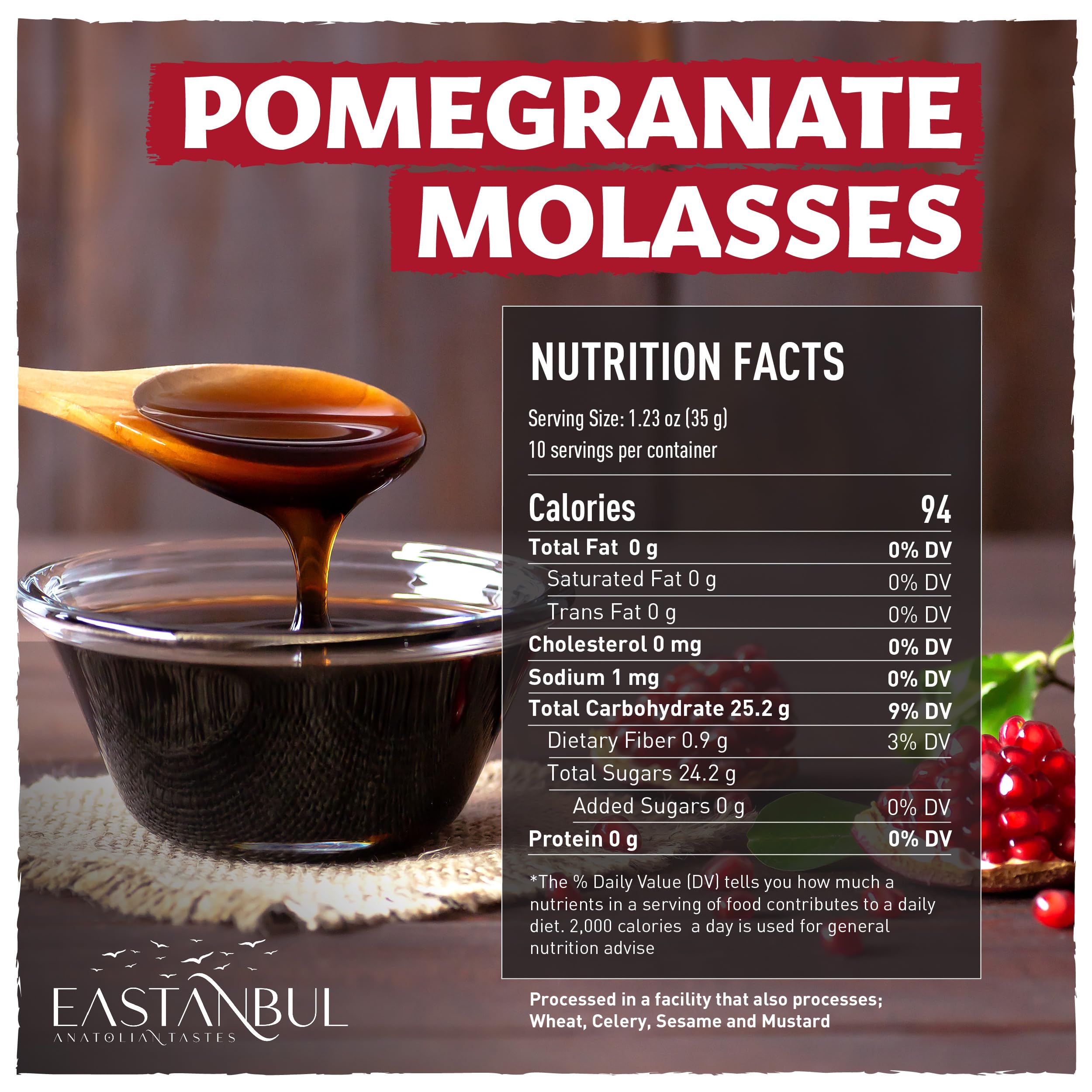 Pouring Eastanbul Molasses to glaze meats and roasted vegetables.