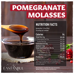 Pouring Eastanbul Molasses to glaze meats and roasted vegetables.