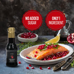 Eastanbul Pomegranate Molasses glaze over salad for bright flavor