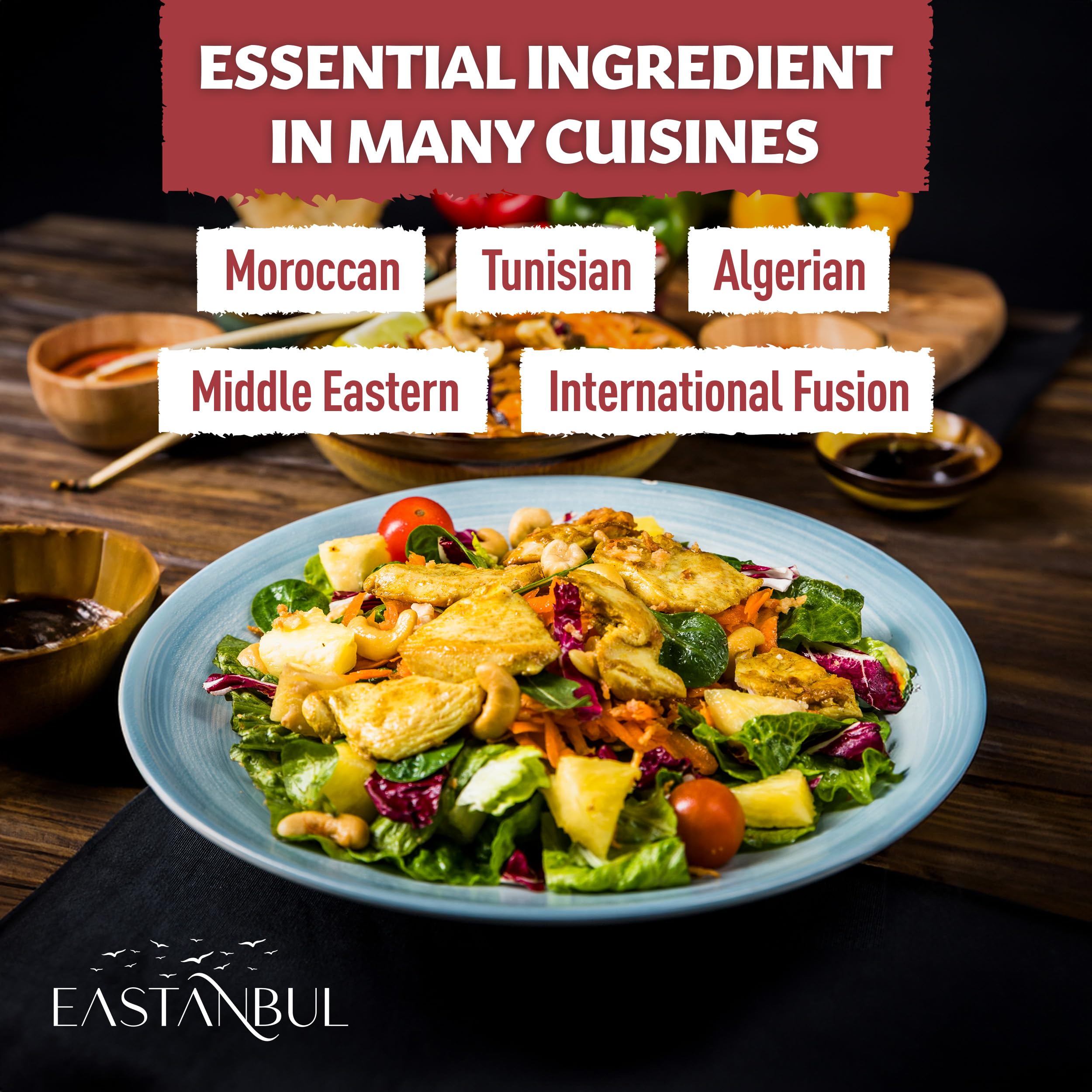 Eastanbul Ras El Hanout kitchen scene adds depth to dishes.