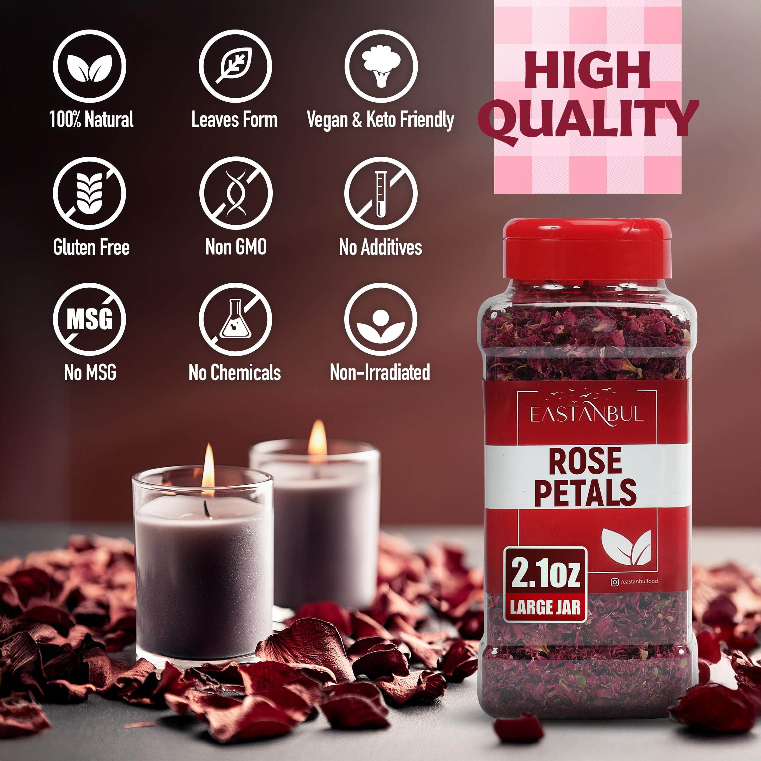 Eastanbul rose petals authentic Turkiye quality for genuine scent.