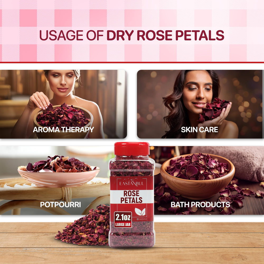 Eastanbul rose petals dessert topping enhances flavor and presentation.