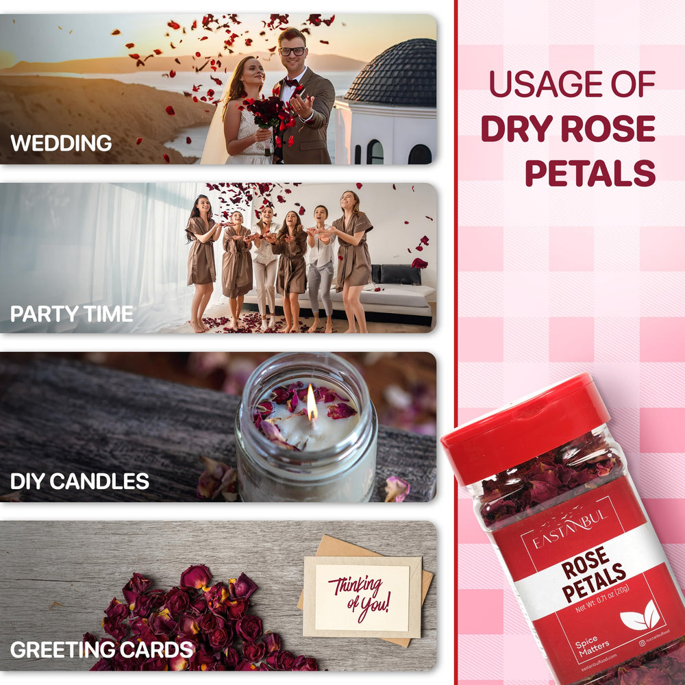 Eastanbul edible rose petals elevate desserts with vibrant petals.