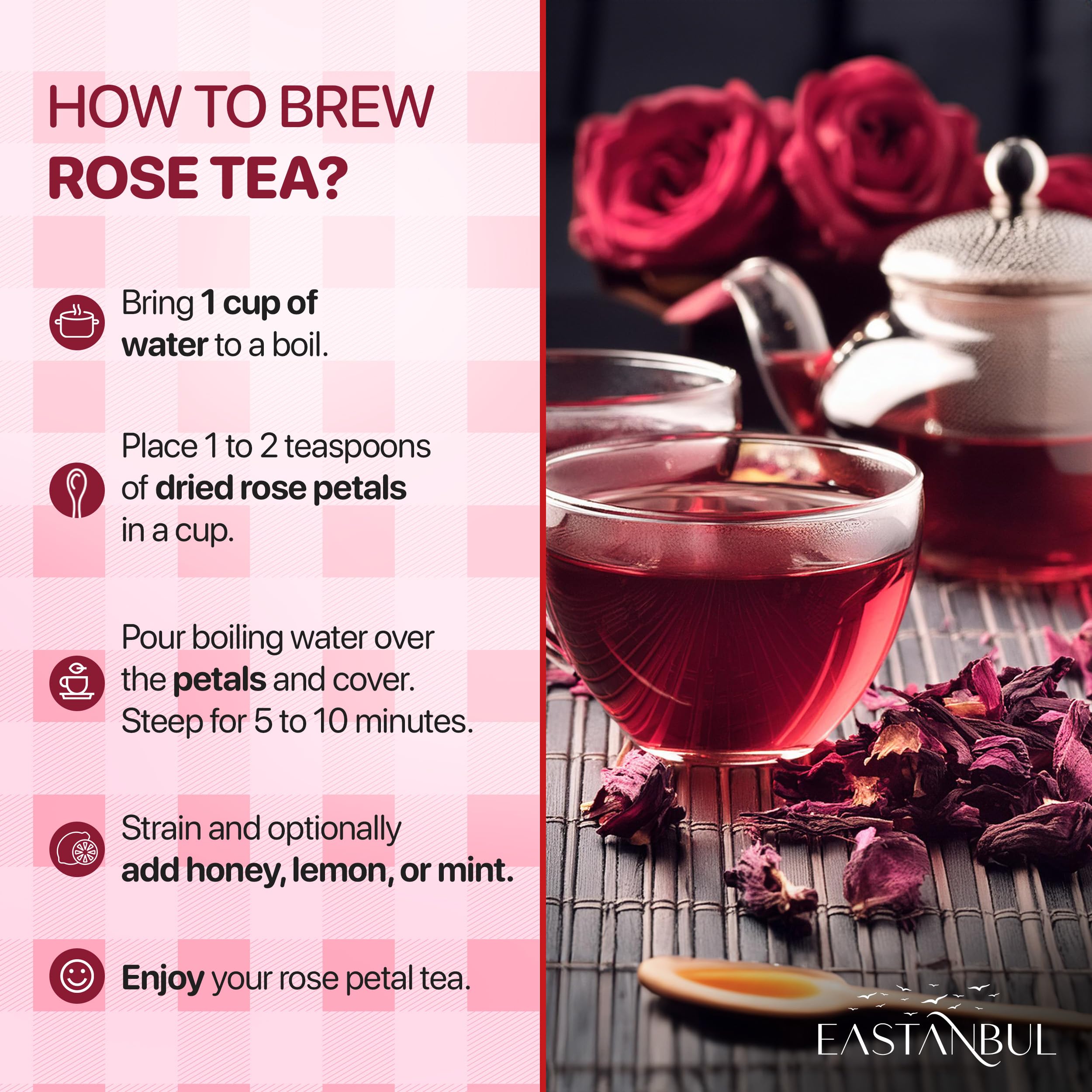 Eastanbul rose petals natural color preservation keeps dishes vibrant.