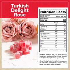 Eastanbul Rose Turkish Delight close-up highlighting chewy texture.