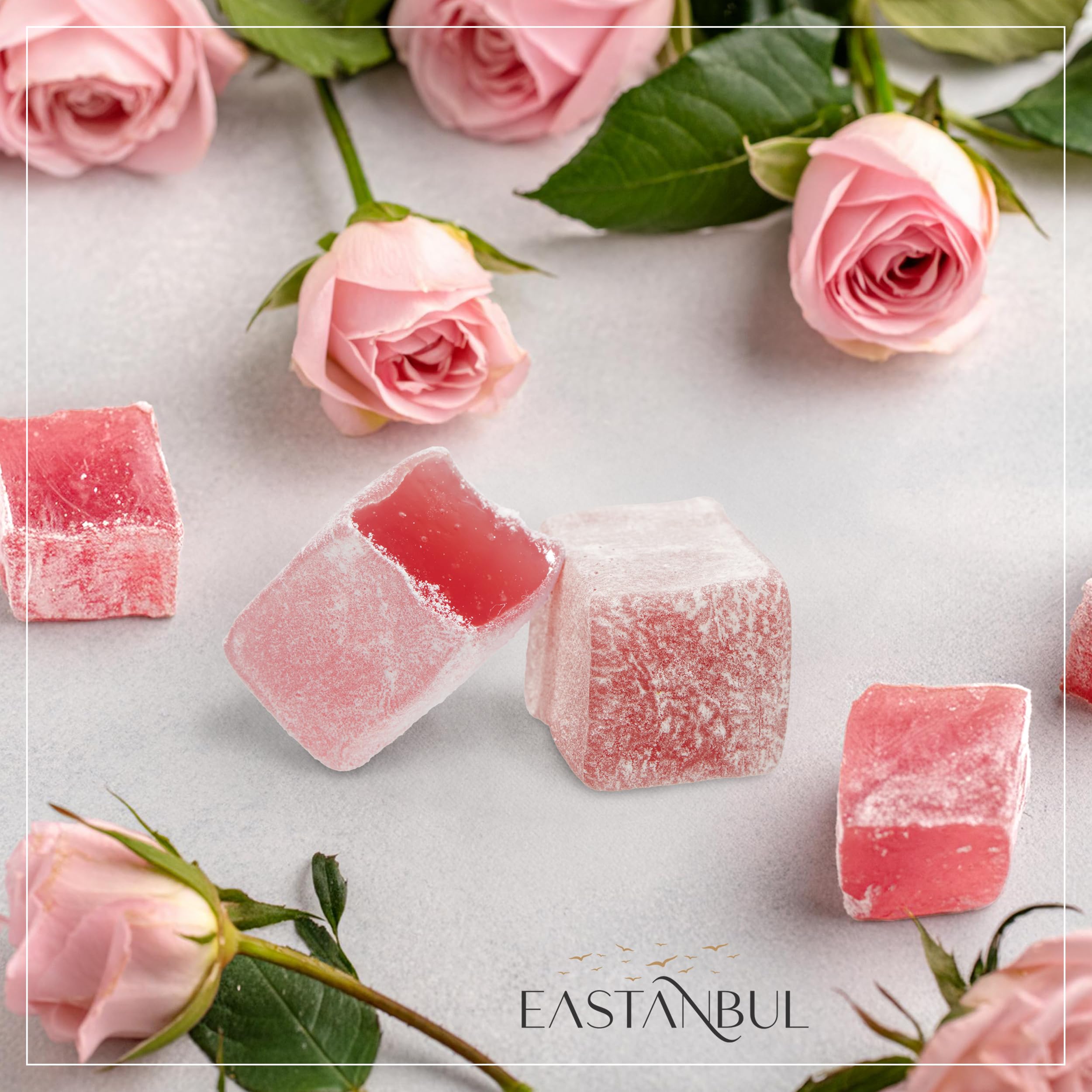 Hexagonal luxury gift box detail from Eastanbul Turkish Delight.